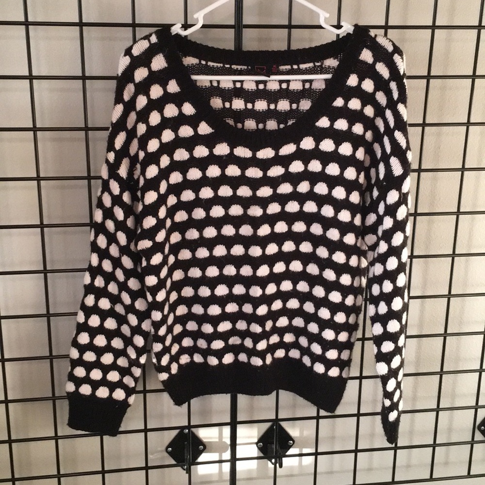 Material Girl polka dot sweater
